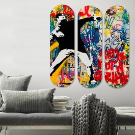 Wallity Cuadro Decorativo de MDF Multicolor (3 Piezas)